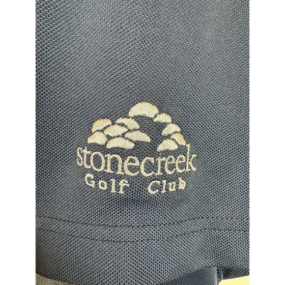 Travis Mathew Polo Shirt Men's XXL Blue Short Sleeve Golf Preppy Soft Stripe - Picture 4 of 5